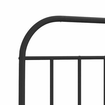 Bedframe met hoofdbord metaal zwart 100x190 cm 9