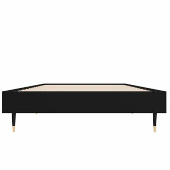 Bedframe bewerkt hout zwart 75x190 cm 6