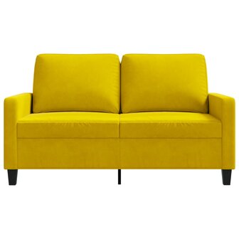 Tweezitsbank 120 cm fluweel geel 4