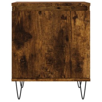 Nachtkastje 40x30x50 cm bewerkt hout gerookt eikenkleurig 5
