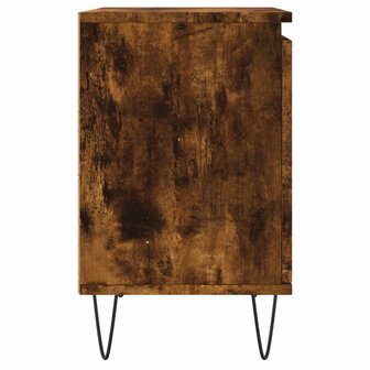 Nachtkastje 40x30x50 cm bewerkt hout gerookt eikenkleurig 7