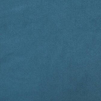 Bank met kussens 3-zits fluweel blauw 8
