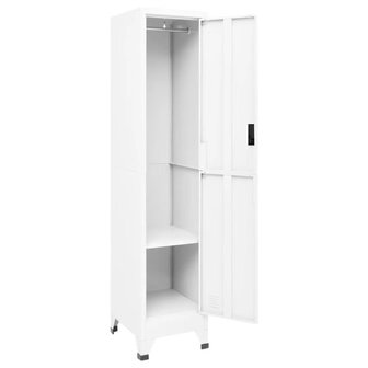 Lockerkast 38x45x180 cm staal wit 3