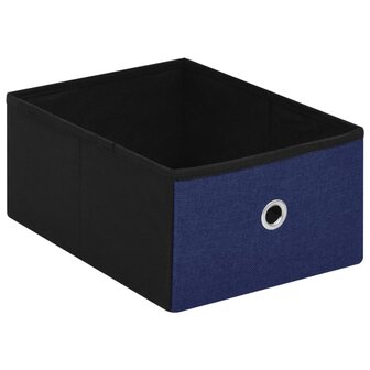 Opbergbank inklapbaar 76x38x38 cm kunstlinnen blauw 7