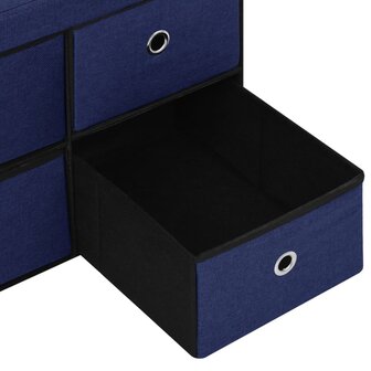 Opbergbank inklapbaar 76x38x38 cm kunstlinnen blauw 8