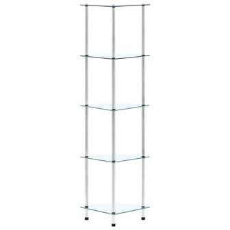 Kastje 5-laags 30x30x130 cm gehard glas transparant 2