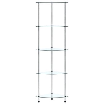 Kastje 5-laags 30x30x130 cm gehard glas transparant 3