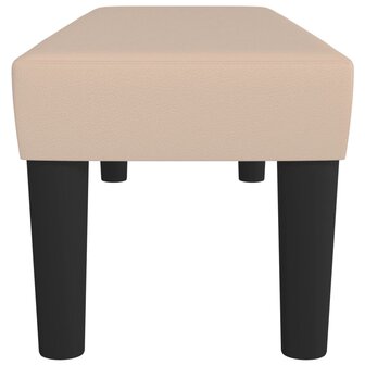 Bankje 100x30x30 cm kunstleer cappuccinokleurig 4