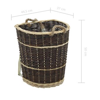 Houtmand met draagriemen 44,5x37x50 cm natuurlijk wilgenhout 9