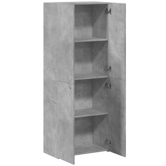 Archiefkast 60x32x153 cm bewerkt hout betongrijs 7