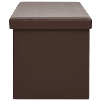 Opbergbank inklapbaar PVC bruin 4