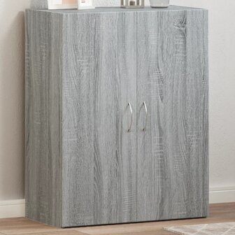 Archiefkast 60x32x77,5 cm bewerkt hout grijs sonoma eiken 1