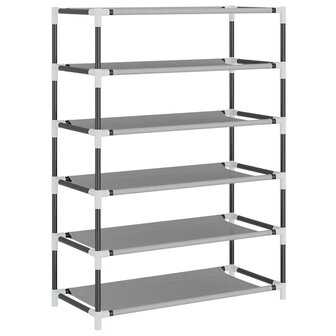 Schoenenkast 60x28x90 cm stof grijs 6