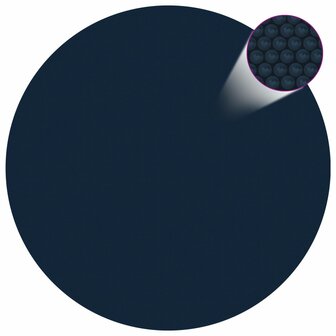 Zwembadfolie solar drijvend 381 cm PE zwart en blauw 1