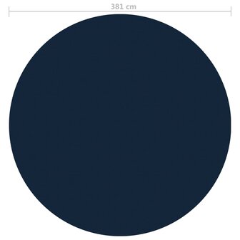 Zwembadfolie solar drijvend 381 cm PE zwart en blauw 5