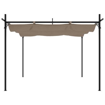 Pergola met uitschuifbaar dak 295x292x230 taupe 3