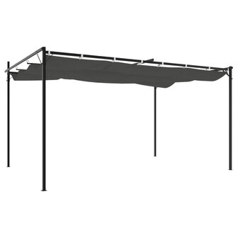 Pergola met uitschuifbaar dak 395x292x230 antracietkleurig 5