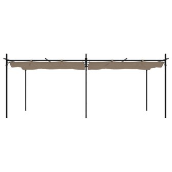 Pergola met uitschuifbaar dak 589x292x230 taupe 3