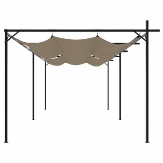 Pergola met uitschuifbaar dak 589x292x230 taupe 4