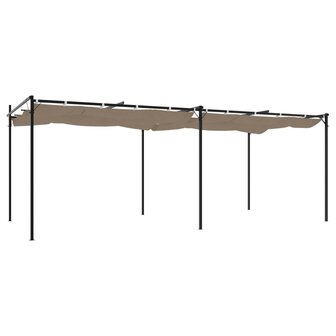 Pergola met uitschuifbaar dak 589x292x230 taupe 5