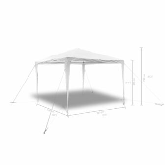 Tuinprieel met piramidedak 3x3 m 6