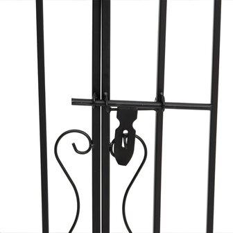 Poort 121x8x120 cm smeedijzer zwart  5