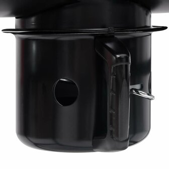 Barbecuevat met wielen en schappen 115x85x95 cm staal zwart 8