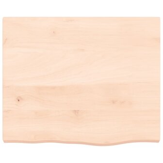 Wastafelblad 60x50x(2-4) cm onbehandeld massief hout 3
