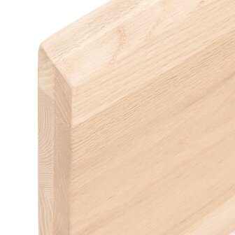Wastafelblad 60x50x(2-4) cm onbehandeld massief hout 7