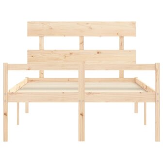 Seniorenbed met hoofdbord massief hout 6