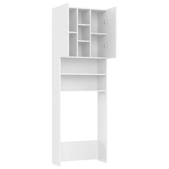 Wasmachinekast 64x25,5x190 cm wit 5