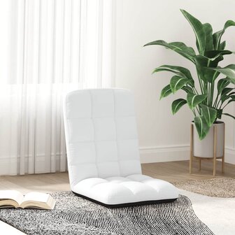 Vloerstoel inklapbaar 71x51x62 cm stof wit 3