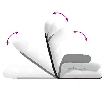 Vloerstoel inklapbaar 71x51x62 cm stof wit 7