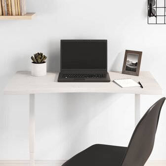Bureaublad 80x40x2,5 cm massief grenenhout wit 1