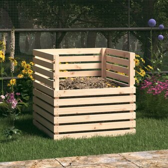 Compostbak 80x80x78 cm massief grenenhout 1
