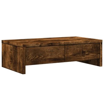Monitorstandaard met lades 50x27x15 cm hout gerookt eikenkleur 2