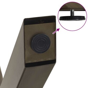 Salontafelpoten 2 st X-vormig 37x(30-31) cm staal naturel 8