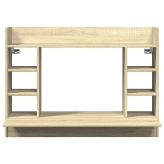 Wandbureau 105x48x75 cm bewerkt hout sonoma eikenkleurig 4