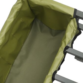 Viskar met wiel gepoedercoat staal groen 9