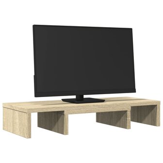Monitorstandaard verstelbaar 60x24x10,5 cm hout sonoma eiken 3