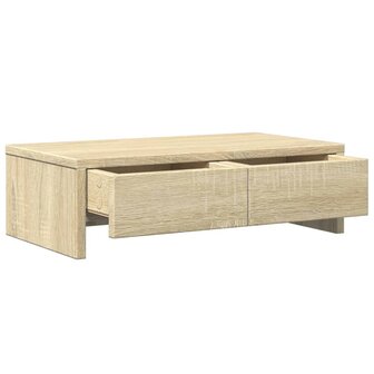 Monitorstandaard met lades 50x27x15 cm hout sonoma eikenkleur 5