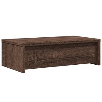 Monitorstandaard met lades 50x27x15 cm hout bruin eikenkleurig 7