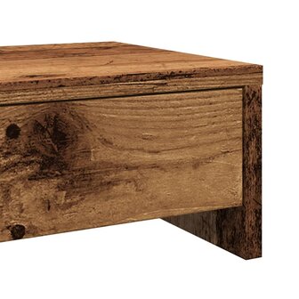 Monitorstandaard met lades 50x27x15 cm bewerkt hout oud hout 8