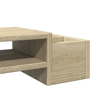 Monitorstandaard met opbergruimte 70x27x15 cm hout sonoma eiken 7