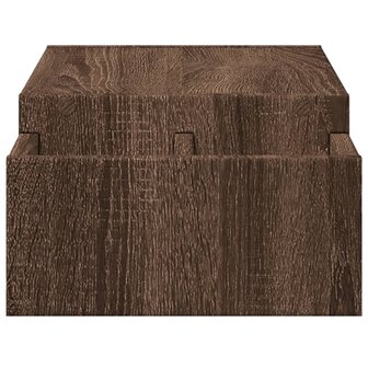 Monitorstandaard met opbergruimte 70x27x15 cm hout bruin eiken 5