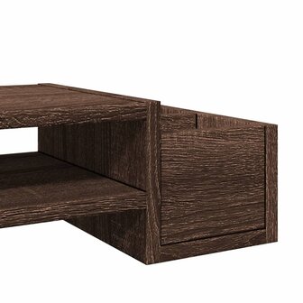 Monitorstandaard met opbergruimte 70x27x15 cm hout bruin eiken 7