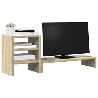 Monitorstandaard met bureau-organizer bewerkt hout sonoma eiken 3