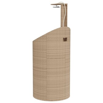 Buitendouche 100x100x241,5 cm poly rattan en acaciahout beige 7