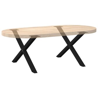 Salontafelpoten 2 st X-vormig 70x(42-43) cm staal zwart 8