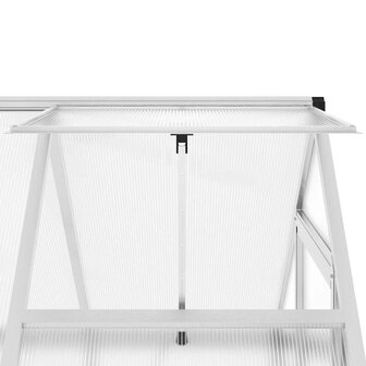 Tuinkas met basisframe 169x114x195 cm aluminium zilverkleurig 9